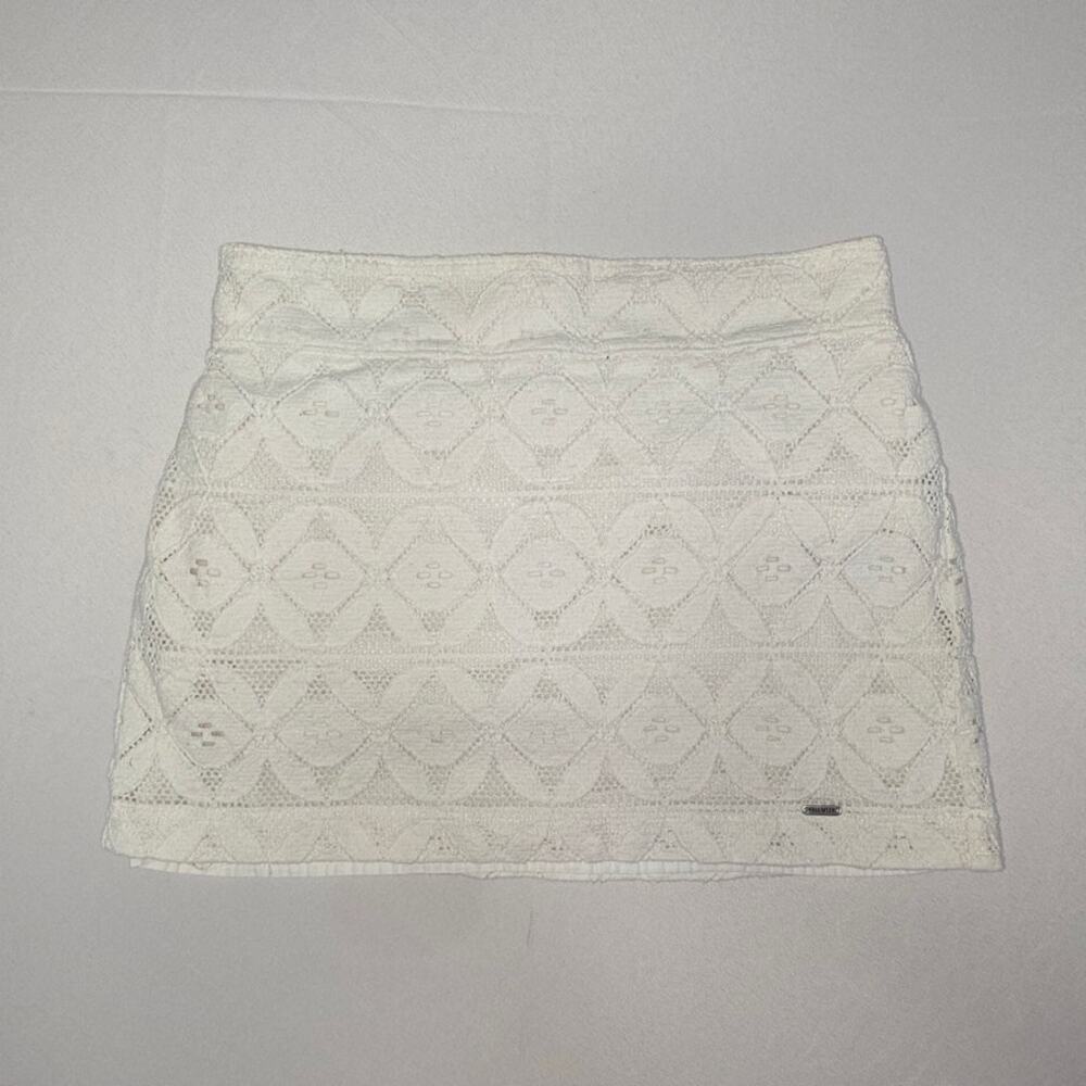 Hollister white lace mini skirt Size S
